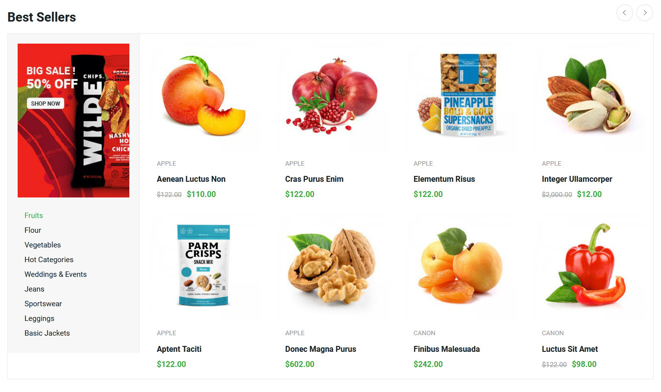admin product slider