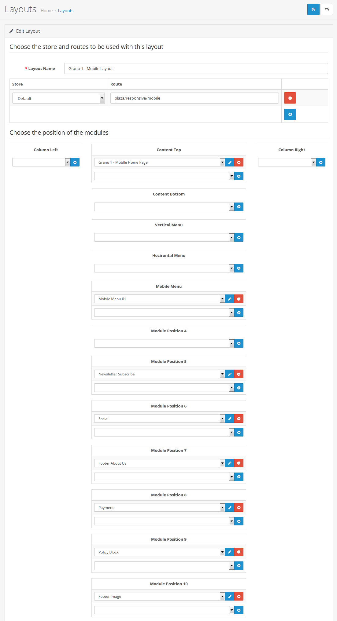 layout mobile