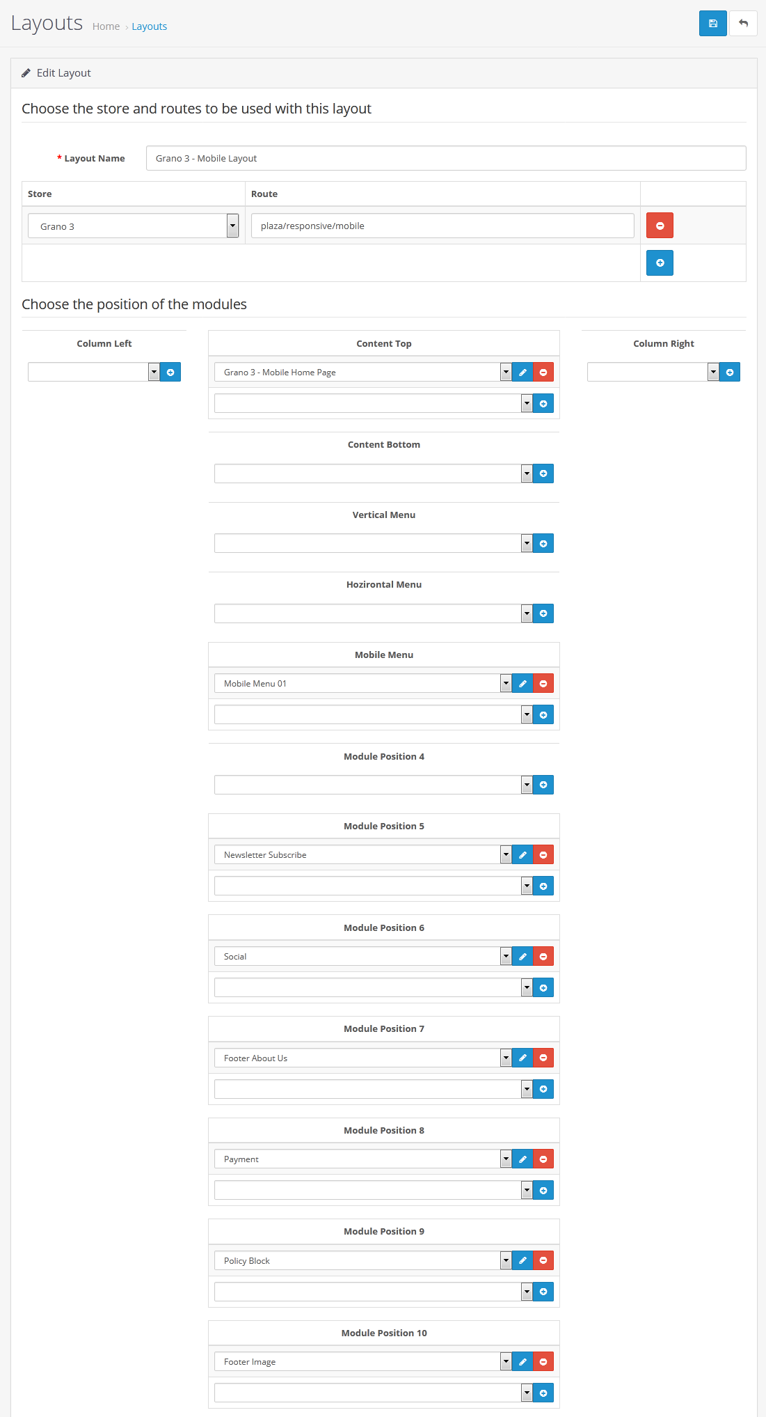 layout mobile