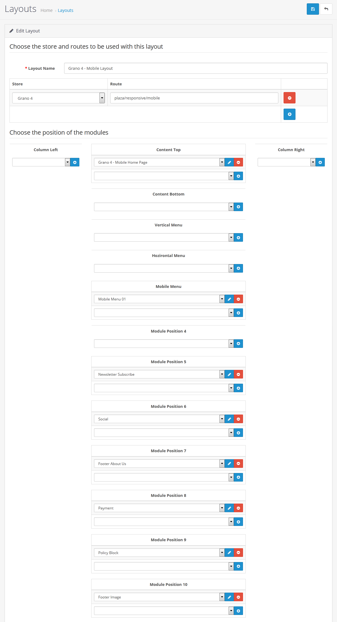 layout mobile