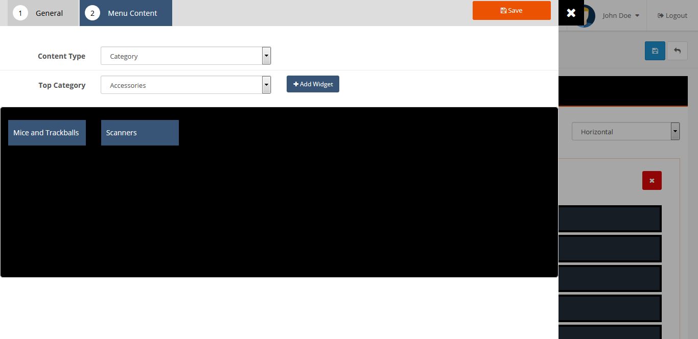 tab content editor
